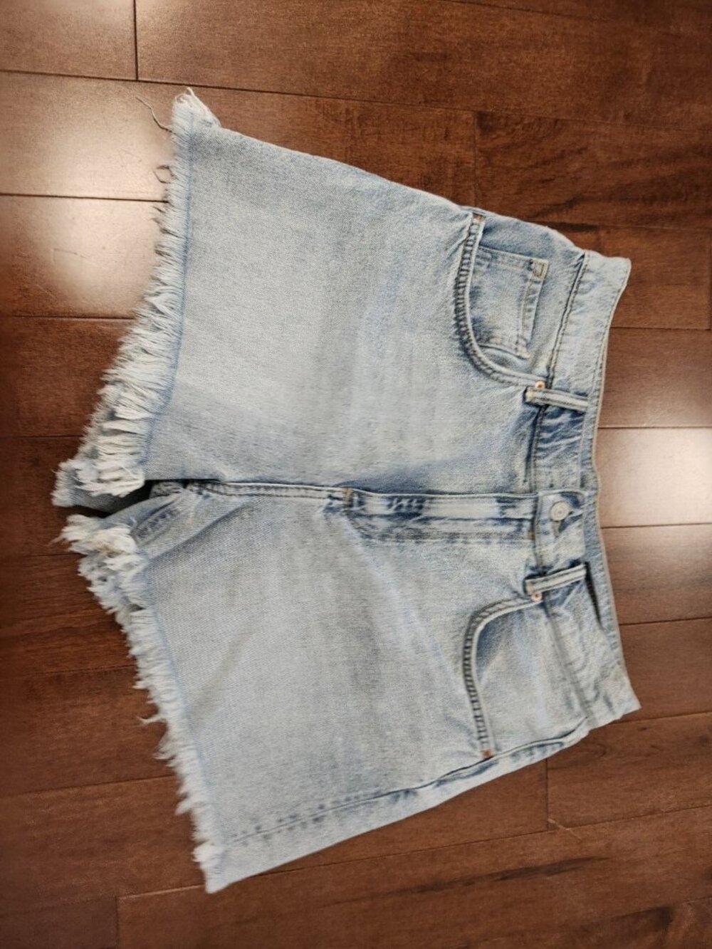 All Saints women's blue jean shorts in size